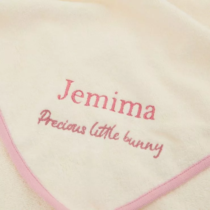 Personalised Cream Flopsy Bunny Hooded Towel