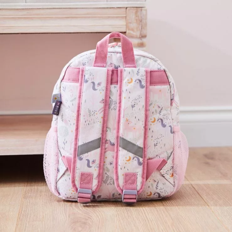 Personalised Pink Magical Unicorn Medium Backpack