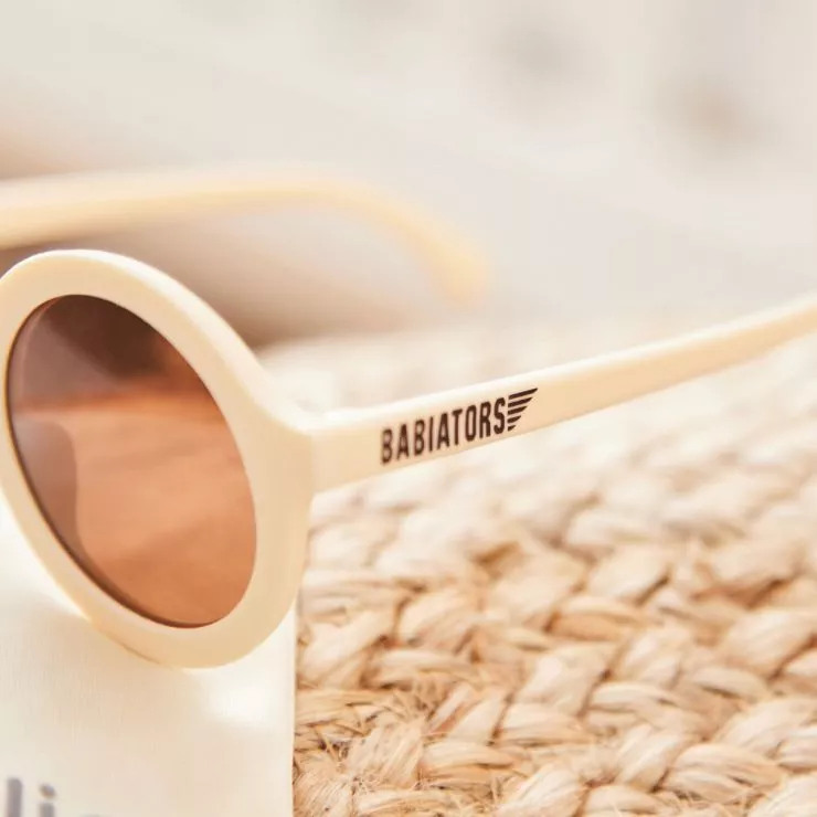 Personalised Cream Babiators Sunglasses with Bag