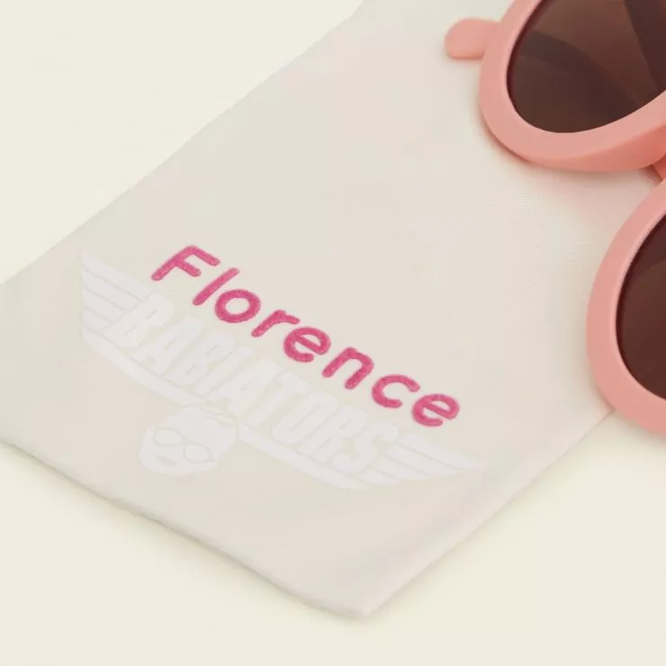 Personalised Peach Babiators Sunglasses with Bag