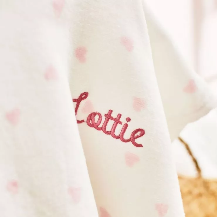 Personalised Heart Towelling Poncho