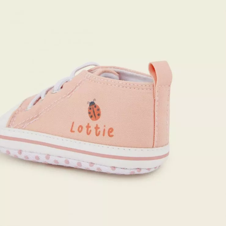 Personalised Ladybird Baby High Top Shoes