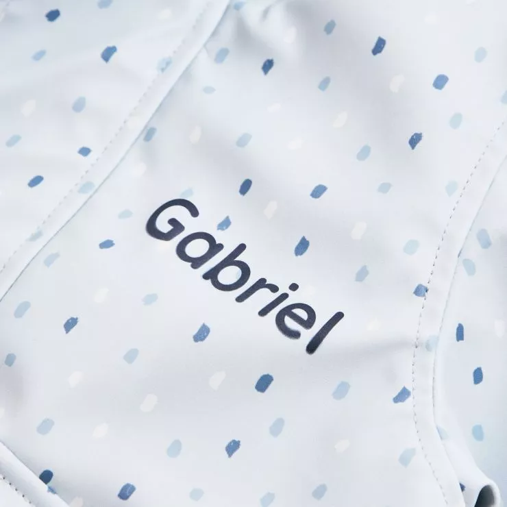 Personalised Blue Spot Print Raincoat
