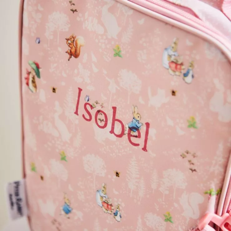 Personalised Pink Flopsy Bunny Lunch Bag