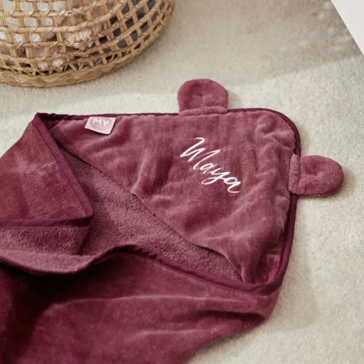 Personalised Berry Hooded Towel