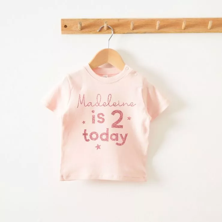 Personalised Birthday Pink T-Shirt