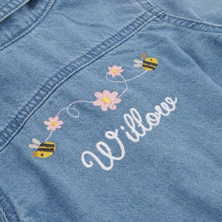 Personalised Bumblebee Denim Jacket