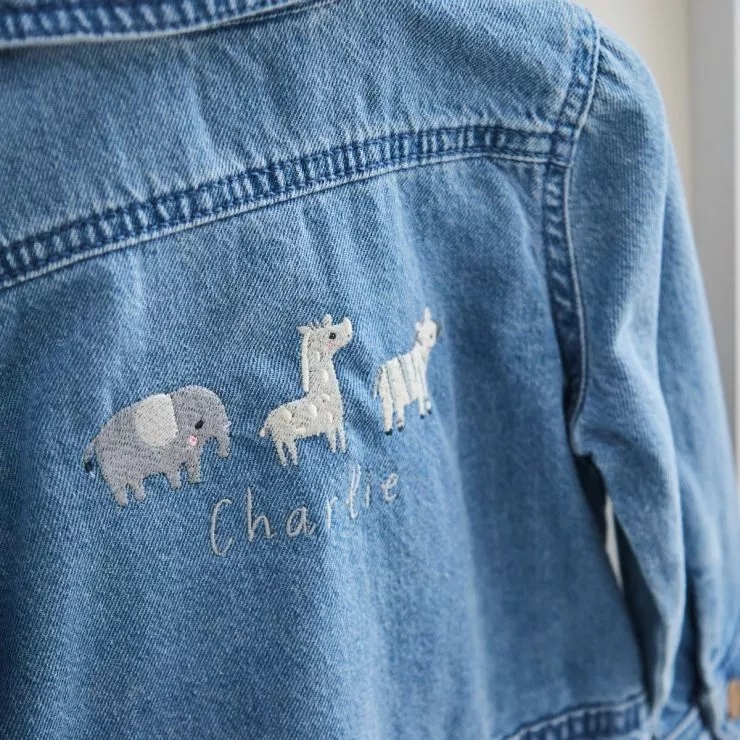 Personalised Welcome to the World Children's Denim Jacket