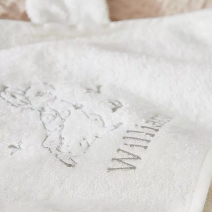 Personalised Ivory Peter Rabbit Hooded Towel
