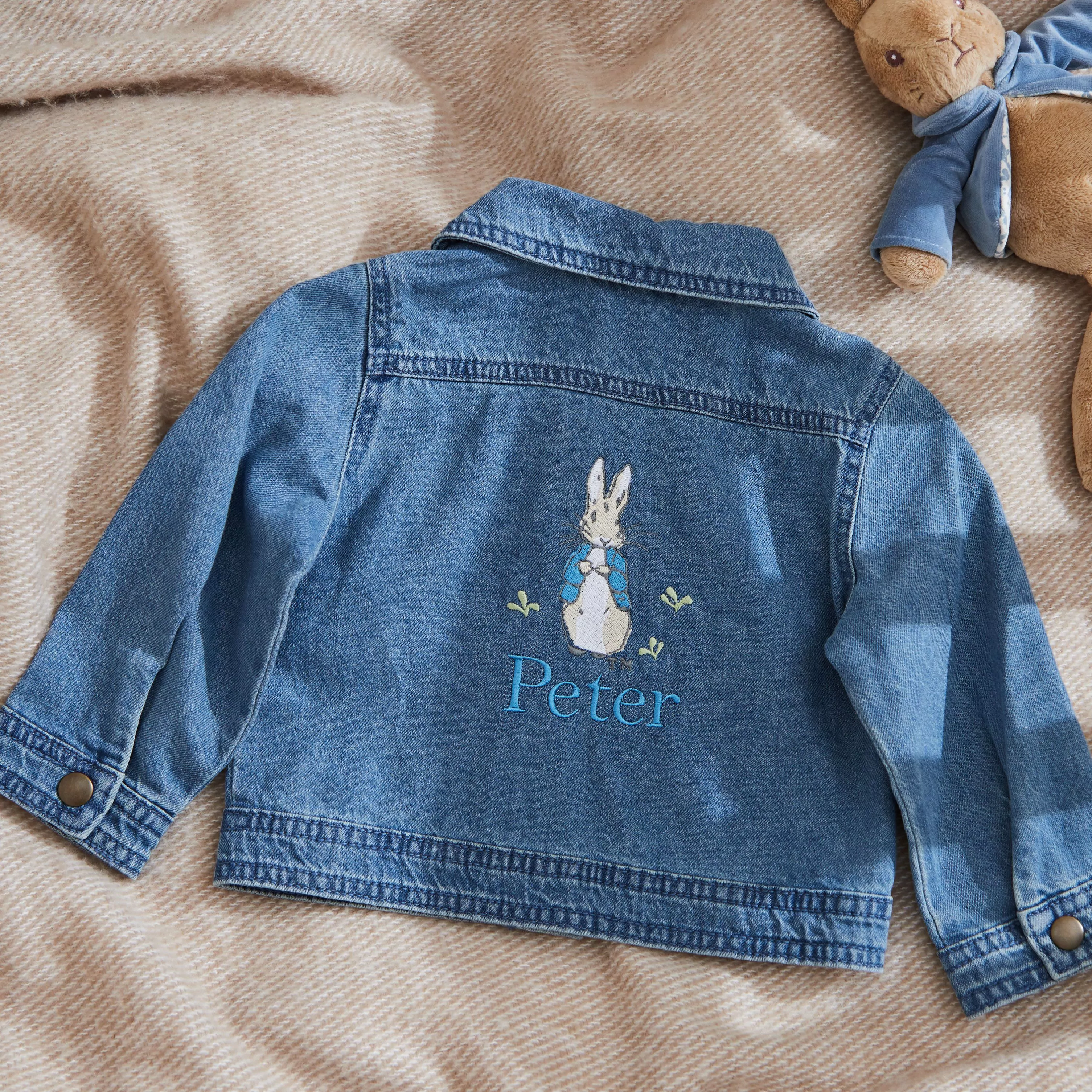 Personalised Peter Rabbit Children's Denim Jacket 