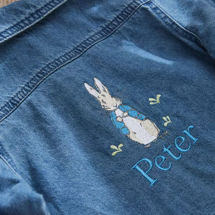Personalised Peter Rabbit Children's Denim Jacket 