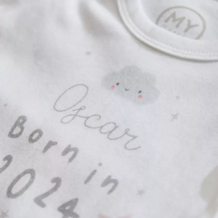 Personalised Born in 2024 White Bodysuit