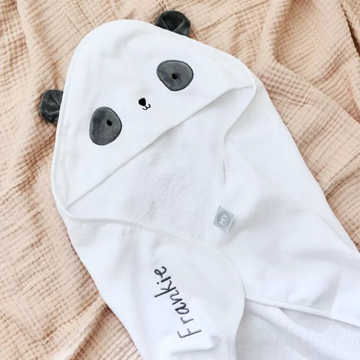 Personalised Panda Hooded Towel