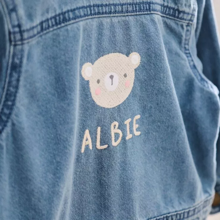 Personalised Bear Denim Jacket