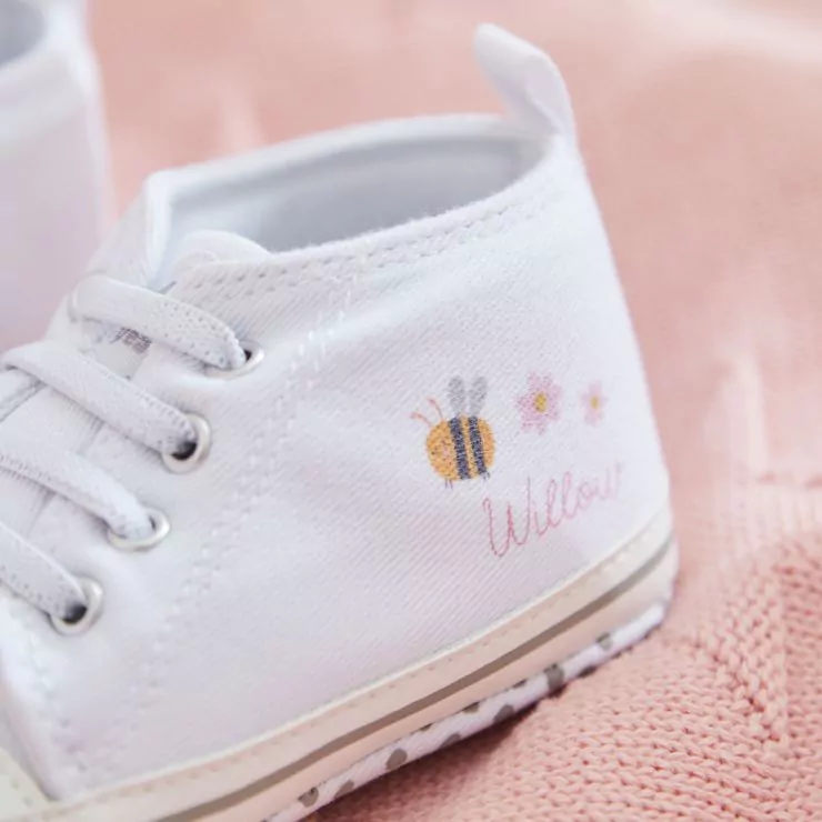 Personalised Bumblebee Baby High Top Shoes