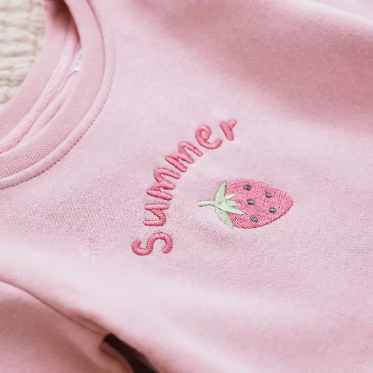Personalised Strawberry Pink Sweatshirt