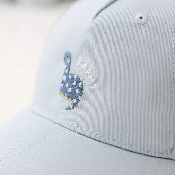 Personalised Blue Dinosaur Baseball Cap