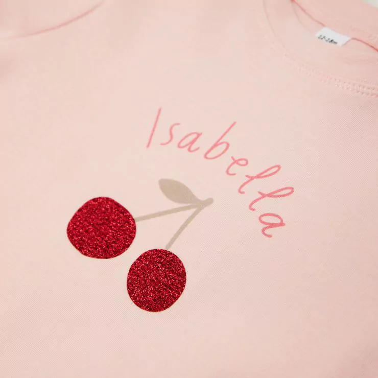 Personalised Cherry Pink T-Shirt 