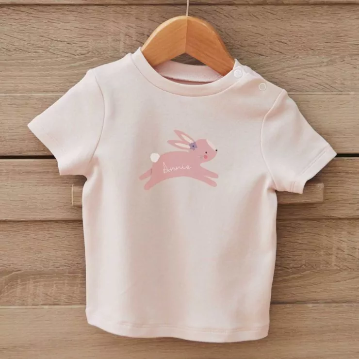 Personalised Pink Bunny T-Shirt