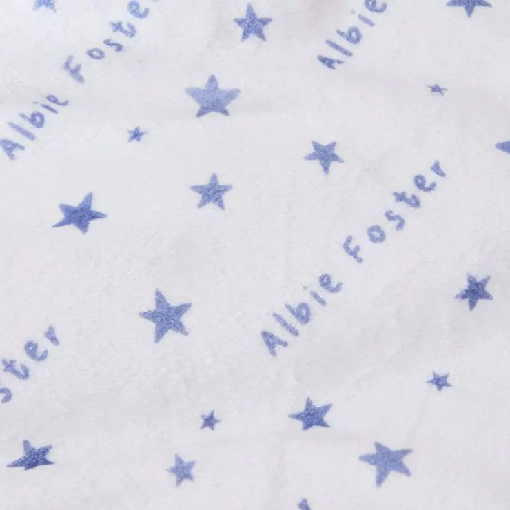 Personalised Blue Star Fleece Blanket 