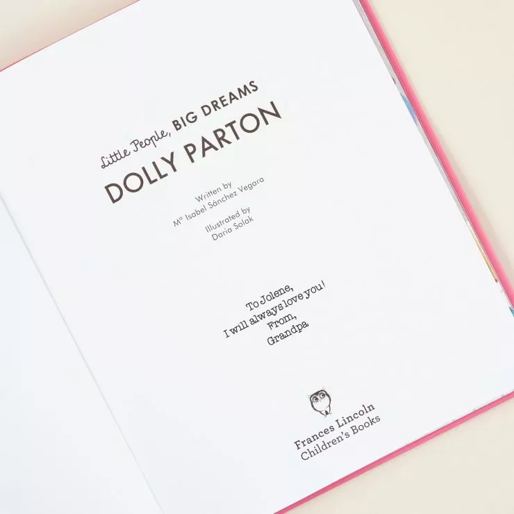 Personalised Little People Big Dreams Dolly Parton Book