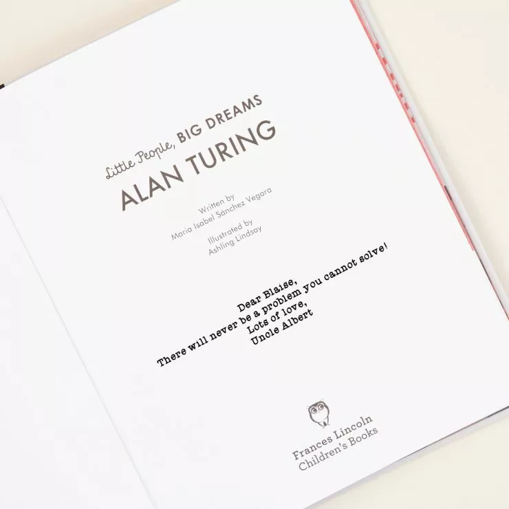 Personalised Little People, Big Dreams Alan Turing Book