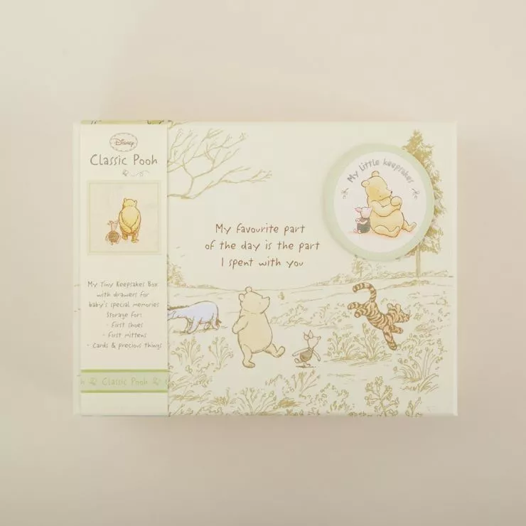 Personalised Classic Winnie The Pooh Baby Keepsake Box