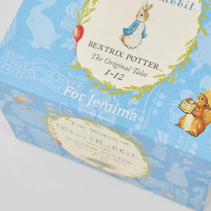 Personalised The World of Peter Rabbit 12 Book Gift Box 