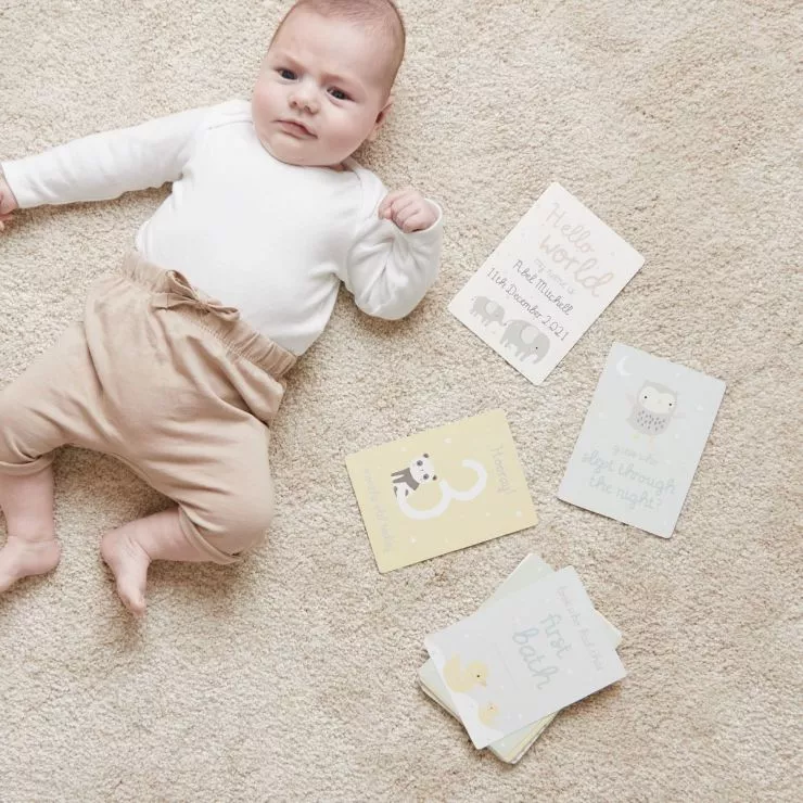 Personalised Baby Milestone Cards (30 Pack)