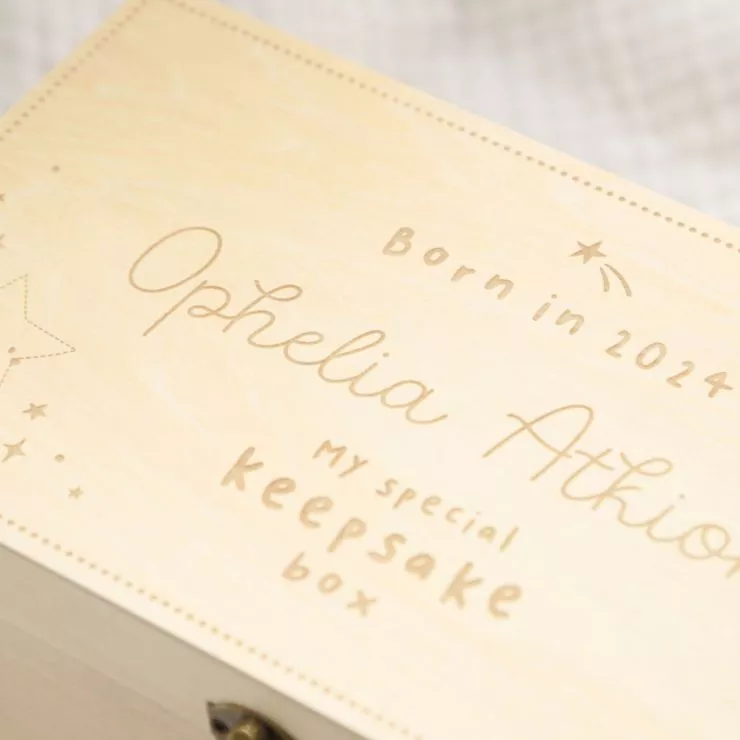 Personalised Born in 2024 Keepsake Box