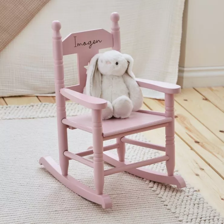 Personalised Pink Star Children's Rocking Chair 
