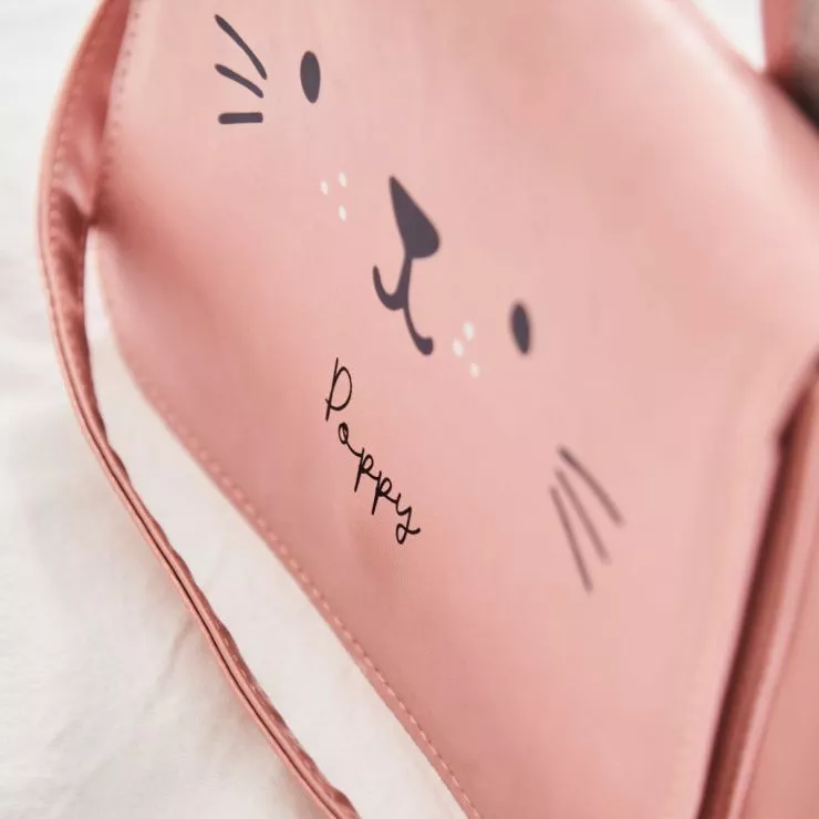 Personalised Pink Cat Toddler Handbag