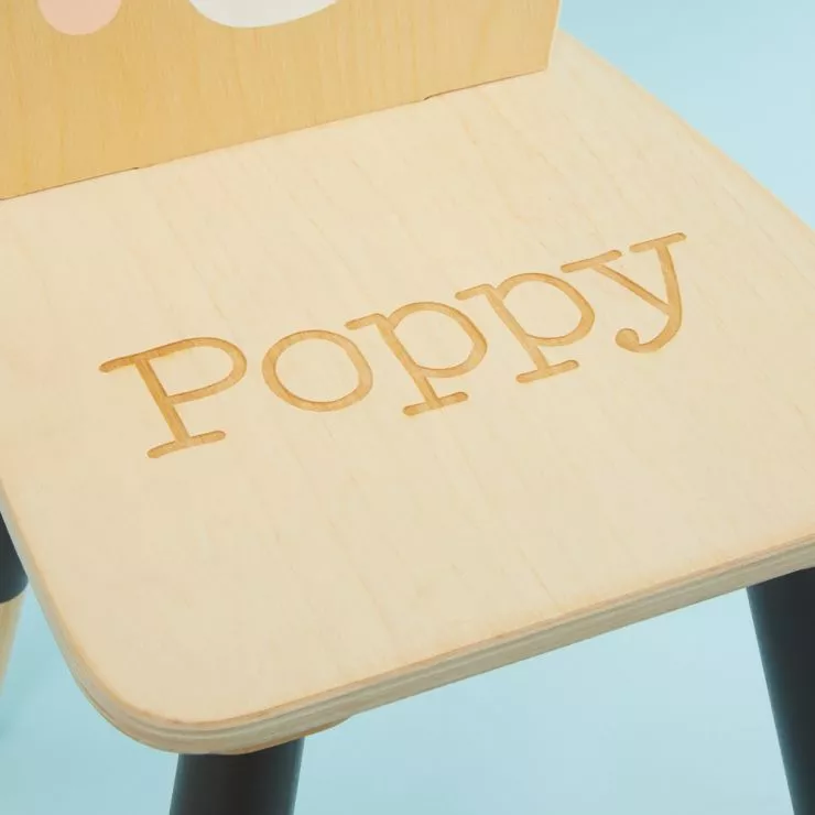 Personalised Bear Design Children's Chair - Personalisation
