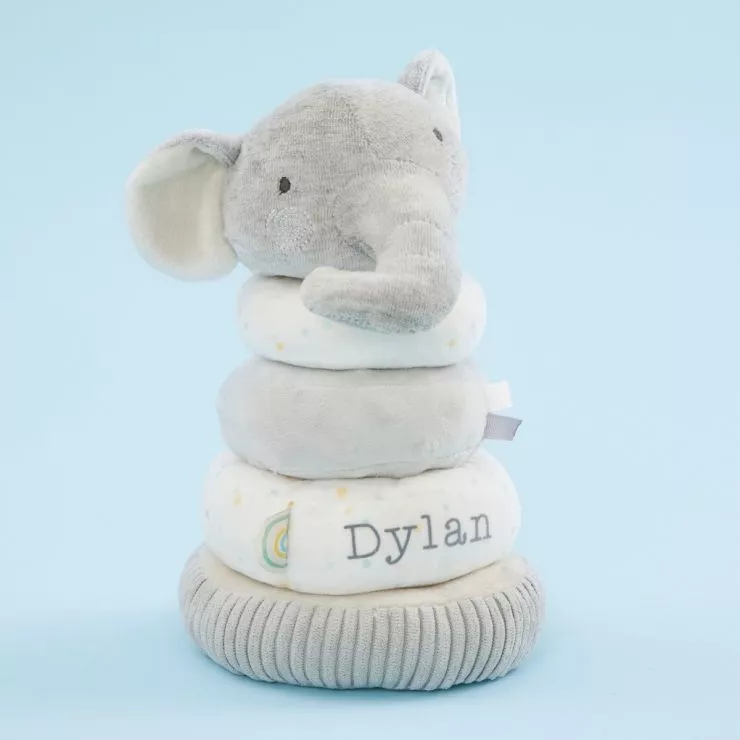 Personalised Plush Little Elephant Stacking Toy