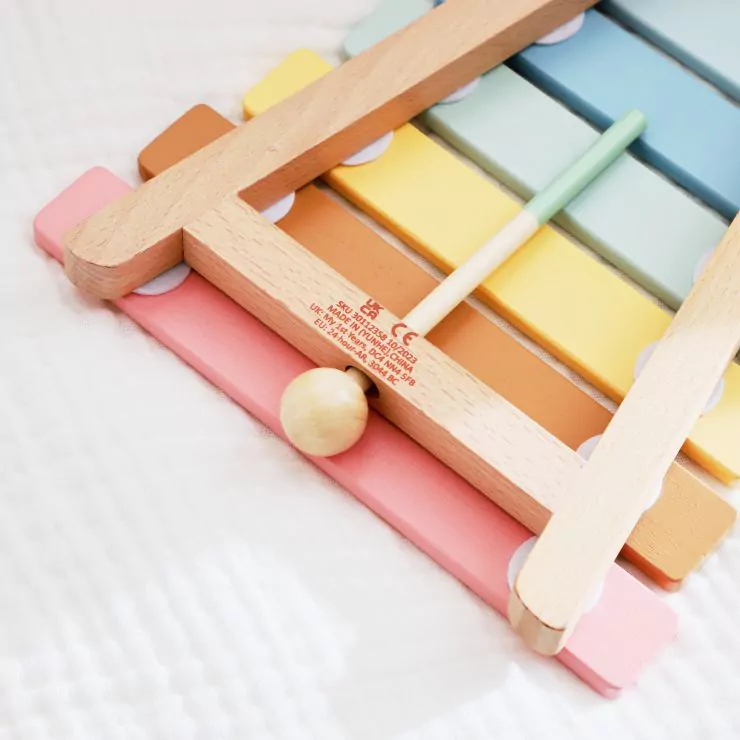 Personalised Colourful Xylophone Wooden Toy 