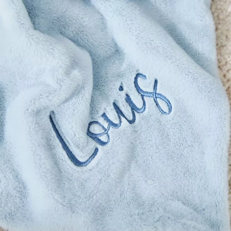 Personalised Blue Bunny Comforter