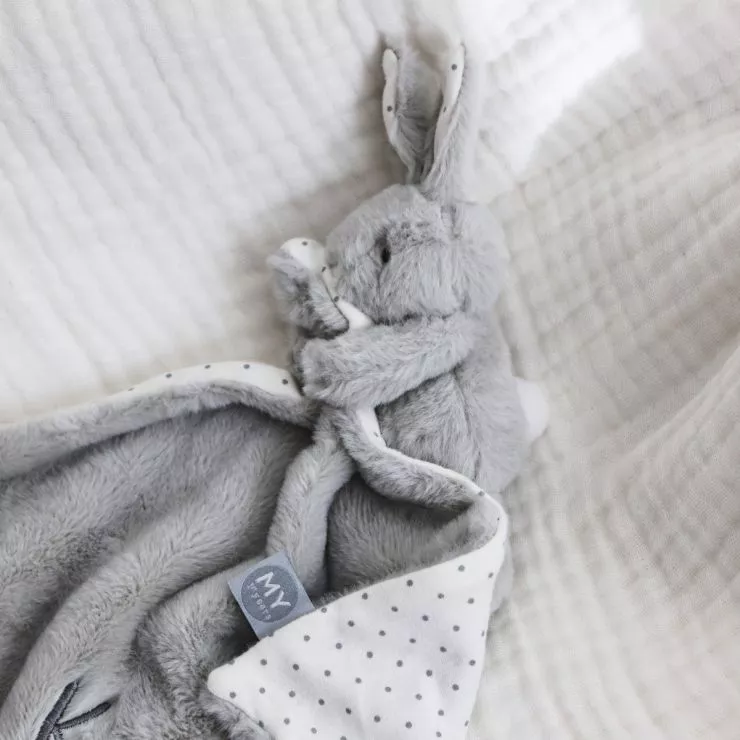 Personalised Light Grey Bunny Comforter