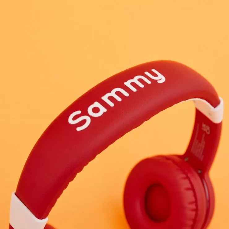 Personalised Red Tonies Headphones