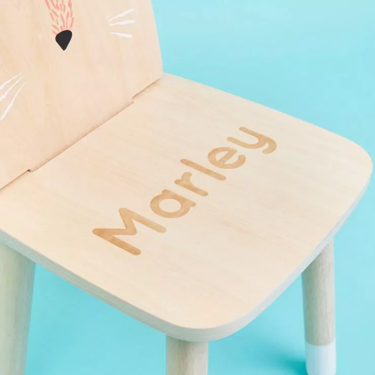 Personalised Wooden Fox Design Children's Chair