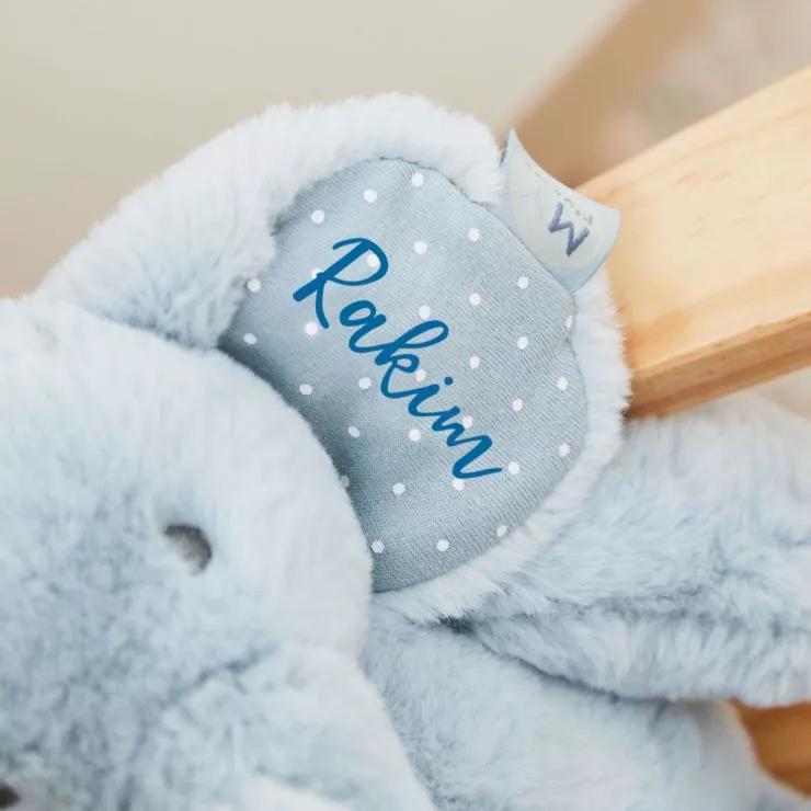 Personalised Blue Elephant Soft Toy