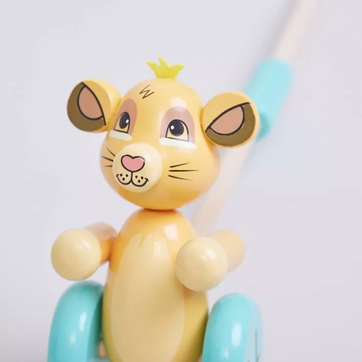 Personalised Wooden Disney Lion King Push-Along Toy