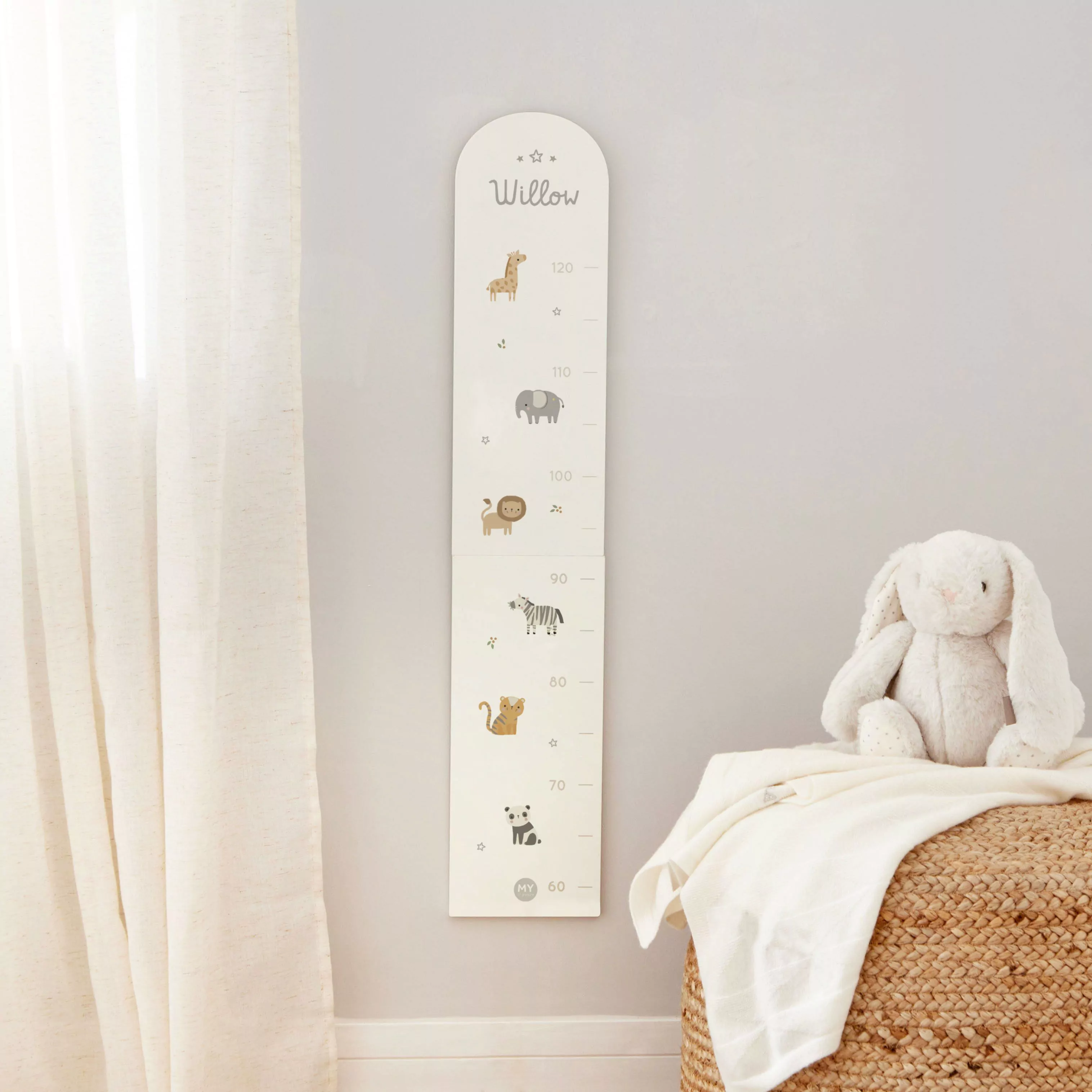 Personalised Welcome to the World Wooden Height Chart