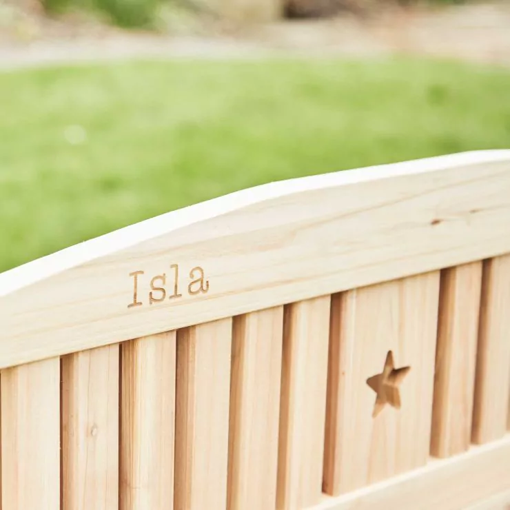 Personalised Wooden Children’s Garden Bench