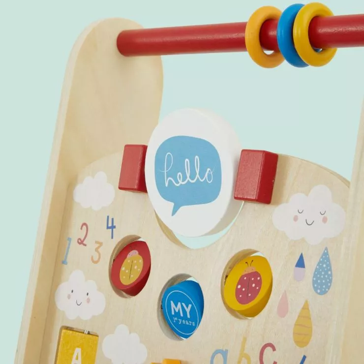 Personalised Colourful Wooden Activity Walker