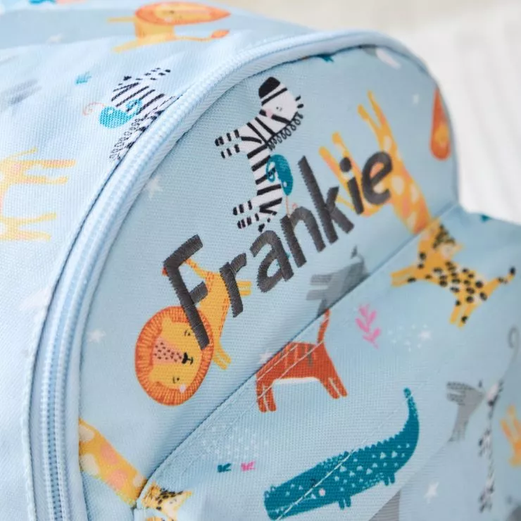Personalised Safari Mini Backpack with Compartment