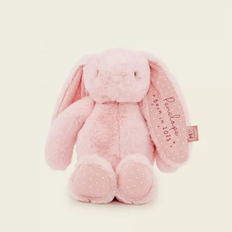 Personalised Born in 2023 Pink Bunny Soft Toy