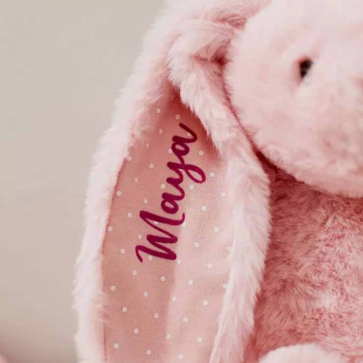 Personalised Will You Be My Flower Girl Pink Bunny Soft Toy