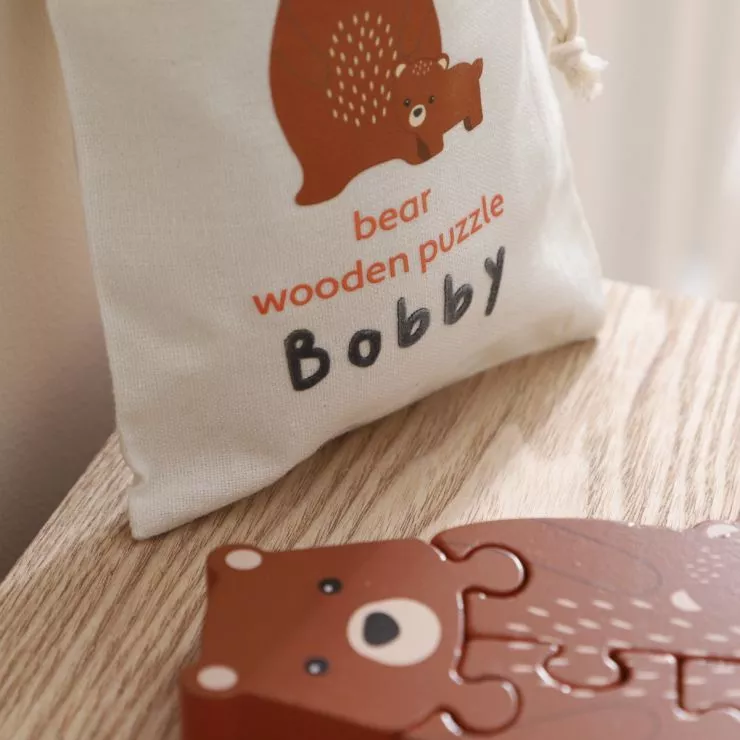 Personalised Bear Wooden Puzzle