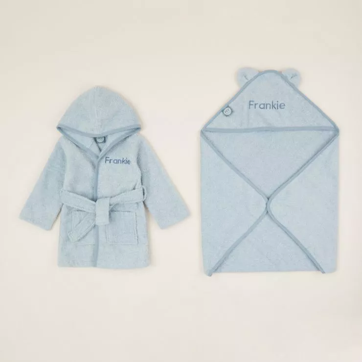 Personalised Splash and Snuggles Blue Gift Set