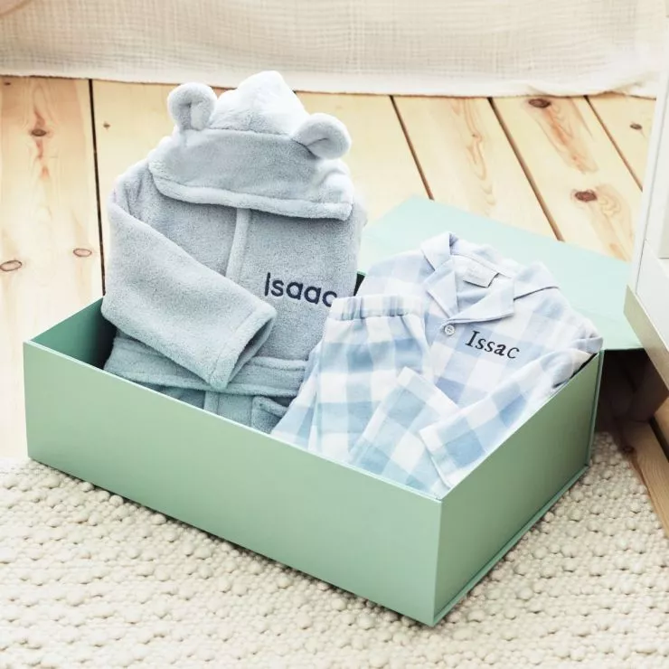 Personalised Blue Essential Bedtime Gift Set